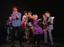 The band on the Beat Park video set
