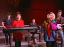 The band on the Beat Park video set