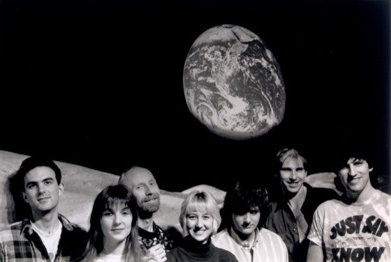 The moon photo shoot: all seven, with the Earth above